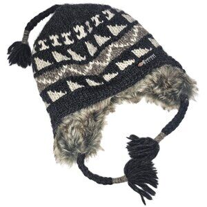 Everest Kids Wool Earflap Hat Winter Beanie Fleece Faux Fur Lined Sherpa 5-12